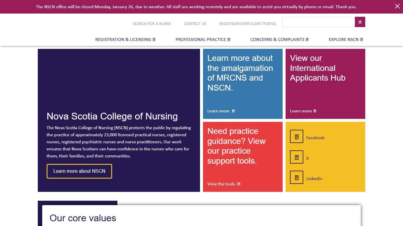 Nova Scotia College of Nursing NSCN